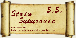 Stoin Supurović vizit kartica